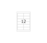 Premium - Papier - mat - auto-adhésif permanent - blanc - 97 x 42.3 mm 300 étiquette(s) (25 feuille(s) x 12 étiquettes laminées