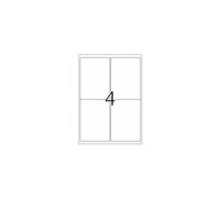 Premium - Papier - mat - auto-adhésif permanent - blanc - 99.1 x 139 mm 400 étiquette(s) (100 feuille(s) x 4 étiquettes d'adresse laminées