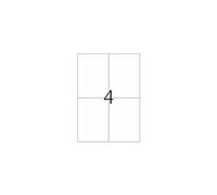 Avery Étiquettes autocollantes 800, 105×148 mm, 4/feuille, pour laser et jet d'encre, blanc (3483)