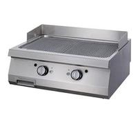 Premium Plaque de Gril Rainuré Double Prof. 90 cm Gaz Maxima Blanc