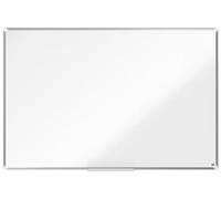 Nobo Tableau Blanc Magnétique Émaillé, 1500 x 1000mm, Cadre Aluminium, Montage Mural par les Coins, Marqueur Inclus, Premium Plus, Blanc, 1915146