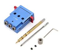 Premium Pocket Hole Drilling Kit Durable Aluminum Alloy Guide for Woodworking, Easy to Use Oblique Drill Jig for Flush, Corner Angle Joints