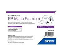 Epson Premium - Polypropylène (PP) - mat - adhésif permanent en acrylique - 102 x 51 mm 9240 étiquette(s) (4 rouleau(x) x 2310) Étiquettes en forme découpée G