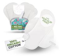 Premium Protèges Slip Lavables Réutilisables en Coton Bio avec Imprimé Antidérapant pour Pertes Blanches (M, x7); Lavables à Haute T°, 100% Respirants, Hygiène Féminine pour Usage Quotidien (Sans PUL)