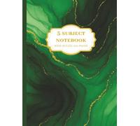 Premium Quality 5 Subject Notebook with Color Dividers: 300 Pages, Wide Ruled, 8.25 x 11 Inch | Elegant Marble Hardcover Composition Book for School, College, Office and Journaling