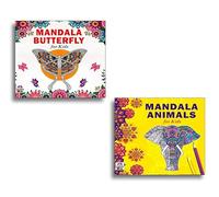 Premium Quality Mandala Beautiful Butterfly + Wild Animals Art Designs Pattern Colouring Books For Kids | Animal Theme Art Book | Wildlife Mandala Designs | Unique Coloring Book | Premium Quality Pape