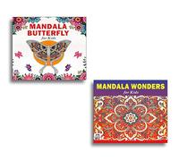 Premium Quality Mandala Beautiful Butterfly + Wonders Art Designs Pattern Colouring Books For Kids | Drawing Skill Development | Fantasy Mandala Workbook | Coloring Fun For Kids | Floral And Fantasy A