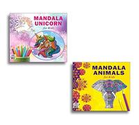 Premium Quality Mandala Cute Unicorn + 30 Wildlife Jungle Animals Art Designs Pattern Colouring Books For Kids | Creative Drawing For Kids | Wild Animal Illustrations | Art Skills Development | Kids J