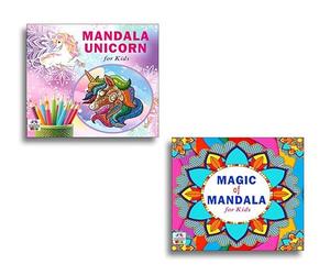 Premium Quality Mandala Cute Unicorn + Fun & Relaxing Magic Art Designs Pattern Colouring Books For Kids | Fantasy Mandala Art | Interactive Coloring Fun | Magical Unicorn Mandalas | Coloring and Draw