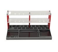 Premium RC Screwdriver Organizer Tool Stand Heavy Duty Aluminum Alloy Magnetic Screw Driver Holder Storage Tray for RC Models Racing Drone Airplane Helicopter Maintenance (Red Column)