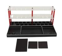 Premium RC Screwdriver Organizer Tool Stand Heavy Duty Aluminum Alloy Magnetic Screw Driver Holder Storage Tray for RC Models Racing Drone Airplane Helicopter Maintenance (Red Column)