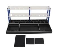 Premium RC Screwdriver Organizer Tool Stand Heavy Duty Aluminum Alloy Magnetic Screw Driver Holder Storage Tray for RC Models Racing Drone Airplane Helicopter Maintenance (Blue Column)