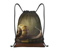 Premium Sac a Dos Cordon Mètre Ruban Escargot Sacs de Sport à Cordon Confort Sac de Natation pour Filles Plage Enfant 36X42cm