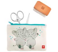 ZWILLING Set de ciseaux à ongles pour bébés et enfants (pour un soin sûr des ongles, 3 pièces avec lime à ongles et brosse à ongles, set cadeau), Premium, blanc