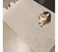 Premium Sisal Cat Scratch Pad, Zero-Mess Cardboard Cat Scratcher Alternative, Non-Slip Cat Carpet Protector & Couch Cat Scratch Protector with Reinforced Edges for Indoor Cats (Beige,11.8" x 15.7")