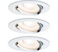 Premium Spot encastré LED Coin Kit de base orientable rond 84mm 50° Coin 3x6,8W 3x463lm 230V gradable 2700K Blanc#Chrome Blanc#Chrome G