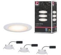 Premium Spot encastré LED Dim to Warm Suon Kit de base IP44 rond 90mm 3x5W 3x450lm 230V gradable Dim to warm Satiné#Blanc Blanc