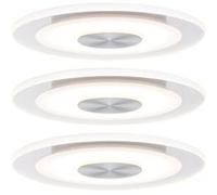 Premium Spot encastré LED Whirl Kit de base rond 120mm 3x4,9W 3x180lm 230V gradable 3000K Alu tourné#Satiné