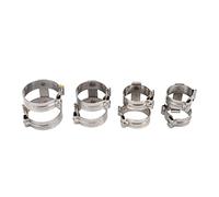 Premium Stainless Steel Conditioning Hose Clamps 4 Pack Proof Cinch Crimp Fitting Rings For R134 G6 G8 G10 G12 Car AC Pipe Joints