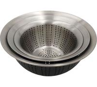 Premium Tamis Set Bol en acier inoxydable - Tamis de cuisine, tamis à pâtes, tamis à trous Bols - 3 pièces pour la cuisine et la pâtisserie