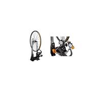 Premium TB-PF36 Support professionnel de dressage de roues mécanique + jauges noir