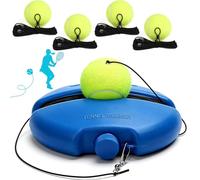 Premium Tennis Buddy, Ensemble de balles de Rebond pour entraîneur de Tennis avec Base et balles, Outil d'auto-entraînement Portable pour débutants, Outil d'auto-entraînement de Balle de Tennis C