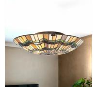 Premium Tiffany Lampe Couverture Ø42cm Vitrail Mosaïque Deckenleuchte Salon Hall