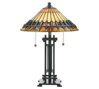 Premium Tiffany Lampe Interrupteur à Tiré 57cm Haut Salon Bureau Tischleuchte
