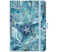 Premium Timer Big "Muscheln" 2027: Hochwertiger Buchkalender. Terminplaner mit Wochenkalendarium, Gummiband und Stifthalter. 12 x 17 cm