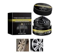 Premium Tire Retreading Wax Cream - Long-Lasting Protective for Car Wheels & Tyres | Ultimate Anti-Cracking Dust-Proof Barrier Guard Coating for Deep Black Rubber Shine