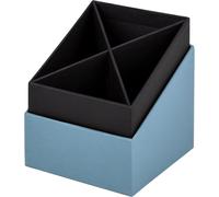 Premium Trousse En Cuir Anna, Etui Pour Stylos, Crayons, Maquillage Pour Femmes - Noir/Noir