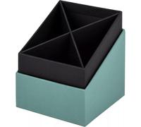 Premium Trousse En Cuir Anna, Etui Pour Stylos, Crayons, Maquillage Pour Femmes - Noir/Noir