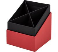 Premium Trousse En Cuir Anna, Etui Pour Stylos, Crayons, Maquillage Pour Femmes - Noir/Noir