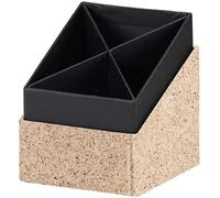 Premium Trousse En Cuir Anna, Etui Pour Stylos, Crayons, Maquillage Pour Femmes - Noir/Noir