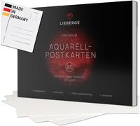 Premium Watercolour Paper A6 300 G, Made In Germany, 25 Sheets, Watercolour Postcards, Watercolour Paper (A6, 25 Sheets)