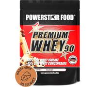 PREMIUM WHEY 90 -Isolat de CFM Whey à 51% & concentré de protéines de WHEY CFM à 49% - GOÛT SUPER - SOLUBILITÉ PARFAITE - 100% instantané - 850g - FABRIQUÉ EN ALLEMAGNE. (Hazelnut, 850 g Sachet)
