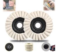 Premium Wool Felt Polishing Flap Disc for Angle Grinders - Effortless Mirror Finish, Wool Felt Flap Polishing Disc, Buffer Bore Dia Metal kit for angle grinder (2PCS)