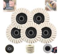 Premium Wool Felt Polishing Flap Disc for Angle Grinders - Effortless Mirror Finish, Wool Felt Flap Polishing Disc, Buffer Bore Dia Metal kit for angle grinder (5PCS)
