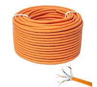 Premium X 100m Câble Ethernet CAT 7 - Câble de réseau LAN Gigabit S/FTP - Câble d'installation - Conducteurs en Cuivre Pur sans halogène PIMF POE 10Gbit LAN AWG 23/1 Gaine LSZH - Cat7 Cat.7
