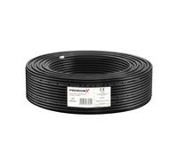 Premium X Câble réseau CAT 7 d'extérieur 50 m - 10 Gbit/s - Câble de terre - Câble Ethernet - Câble LAN pour l'extérieur S/FTP AWG23/1 - Câble de pose - Cuivre pur - Noir