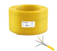 Premium X Câble réseau CAT 7A Simplex - 100 m - Câble LAN Ethernet - Câble de données S/FTP PiMF PoE Cca Cat7A