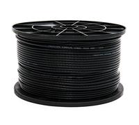 Premium X câble satellite mini coaxial de 50m en noir - Extra fin avec un diamètre de 4mm - Double blindage pour la télévision par satellite | câble | DVB-T - Prend en charge la Ultra HD 4K et la 3D