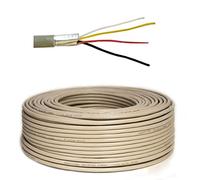 Premium X Câble Téléphonique 100m 4 Conducteurs 2x2x0,6mm J-Y(ST) Y - Câble de Pose, Câble de Télécommunication, Blindage en Aluminium, Design CCA, pour Intérieur/Extérieur