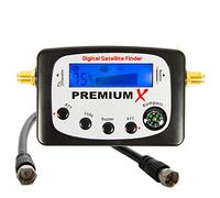 Premium X Localisateur satellite numérique avec écran LCD, son et boussole - Appareil de mesure du signal numérique pour l'alignement du parabole satellite
