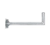 Premium X Support mural 80 cm avec entretoise en acier galvanisé Ø 60 mm | Support mural pour antenne satellite SAT | Résistant aux intempéries | Inoxydable | Durable