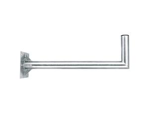 Premium X Support mural de 80 cm avec entretoise en acier galvanisé Ø 60 mm | Support mural pour antenne satellite - Résistant aux intempéries - Inoxydable - Durable