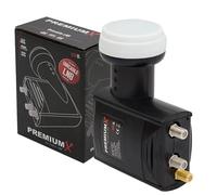 Premium X Unicable LNB - 4 câbles unis + 2 Legacy - 4K Full HD - Avec protection contre les intempéries pour antenne satellite - Système à câble unique - Récepteur TV numérique - Noir