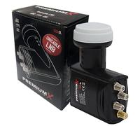 Premium X Unicable LNB - 4 câbles unis + 3 Legacy - 4K Full HD - Avec protection contre les intempéries pour antenne satellite - Système à câble unique - Récepteur TV numérique - Noir