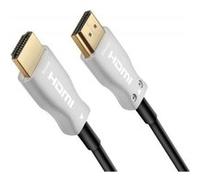 PremiumCord 4K Optical Active High Speed Câble HDMI 2.0 M/M 18Gbps, Compatible avec Vidéo 4K@60Hz, Deep Color, 3D, Arc, HDR, EDID, Connecteurs plaqués Or, Noir, Argent, 30 m