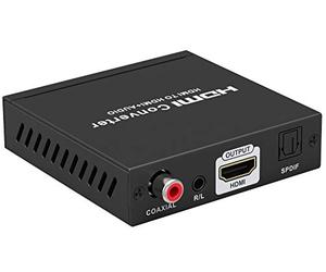 PremiumCord 4K Audio d'Extracteur Arc, HDR, Sorties: Silater Stéréo, SPDIF, Cinch, Résolution Vidéo UHD 4K 2160p @ 60Hz, Full HD 1080p, 3D, HDCP, Couleur Noire